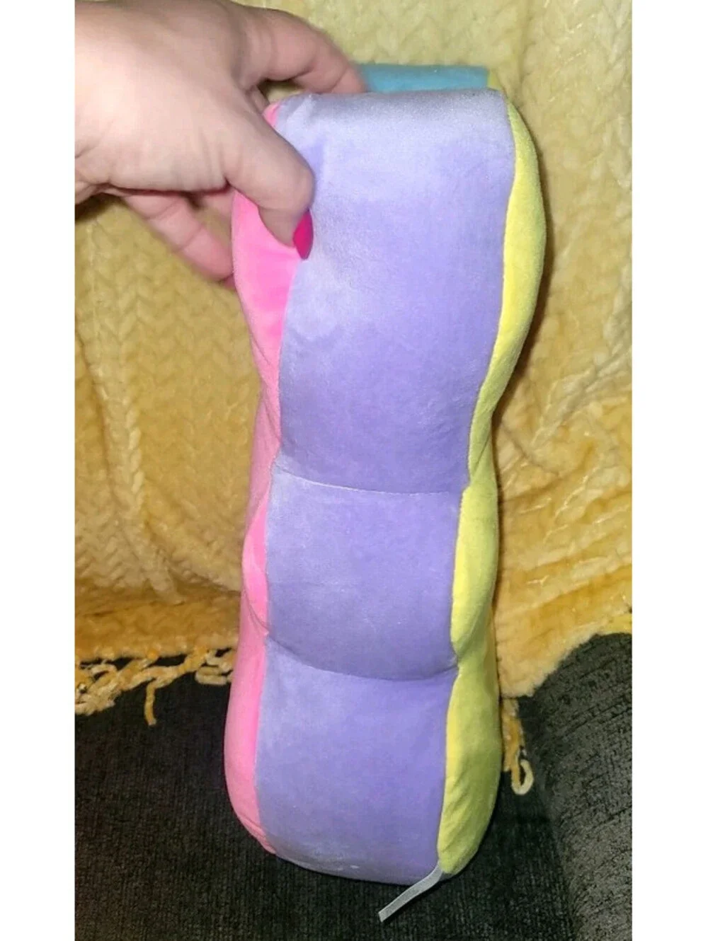PEEPS EASTER BUNNY RABBIT COLORBLOCK SIDES PINK BLUE YELLOW PURPLE PLUSH 17